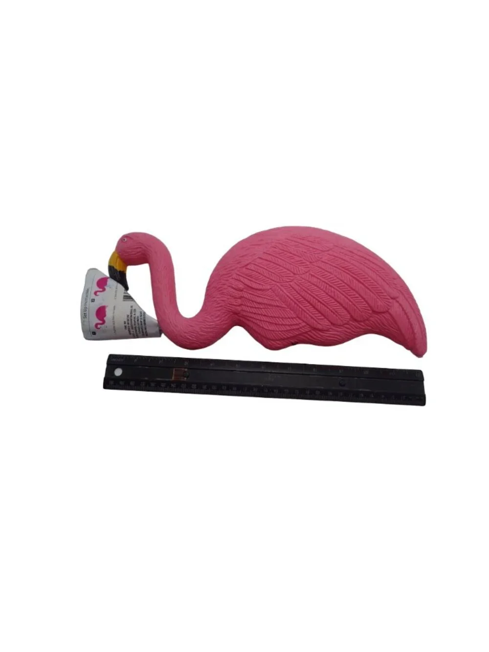 Pink Flamingo Lawn Art Lei Ornament Statue Yard Stake Tropical Beach Party Luau - Picture 9 of 9